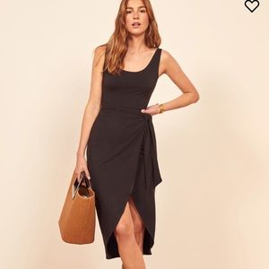 REFORMATION Black Kaila Knit Dress
